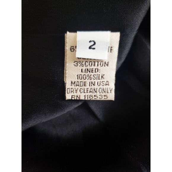 Lela Rose Silk Blend Cocktail Dress Blue/Black Size 2 - Picture 4 of 5